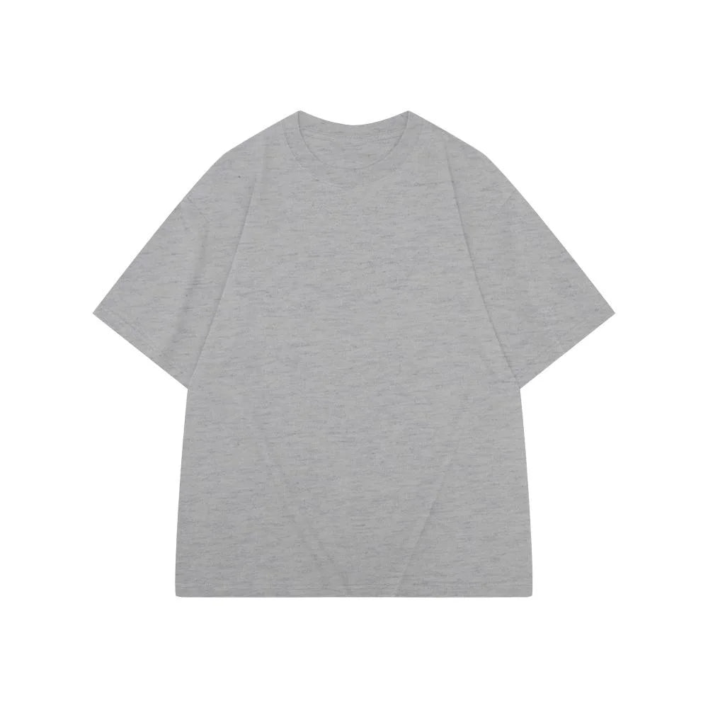 Sycpman 300grams 10.58oz Oversized Loose Heavy Weight Cotton Solid Color Drop Shoulder Short Sleeve T-shirt Men for Summer